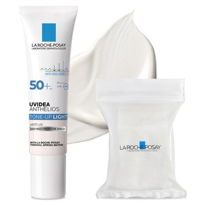 Uvidea Crema Solare Illuminante SPF50+ PA++++ Dischetti Cotone 30 fogli, 30ml, 1 set