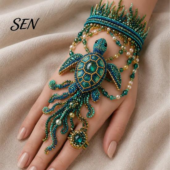 Kit DIY de Pulsera de Mano con Cuentas, Set para Hacer Joyería Tejida con Cuentas, Cadena Ajustable Hecha a Mano Kits Artesanales para Adultos Regalos Amantes de la Artesanía