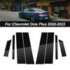 8Pcs For Chevrolet Onix Plus 2020 2026 2026 2026 Glossy Black Car Window Door Column Pillar Post Cover Trim Stickers Auto Parts