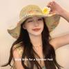 Foldable Wide Brim Straw Hat Colorful Women's Sun Visor Hats Casual Weave Bucket Hat  Holiday