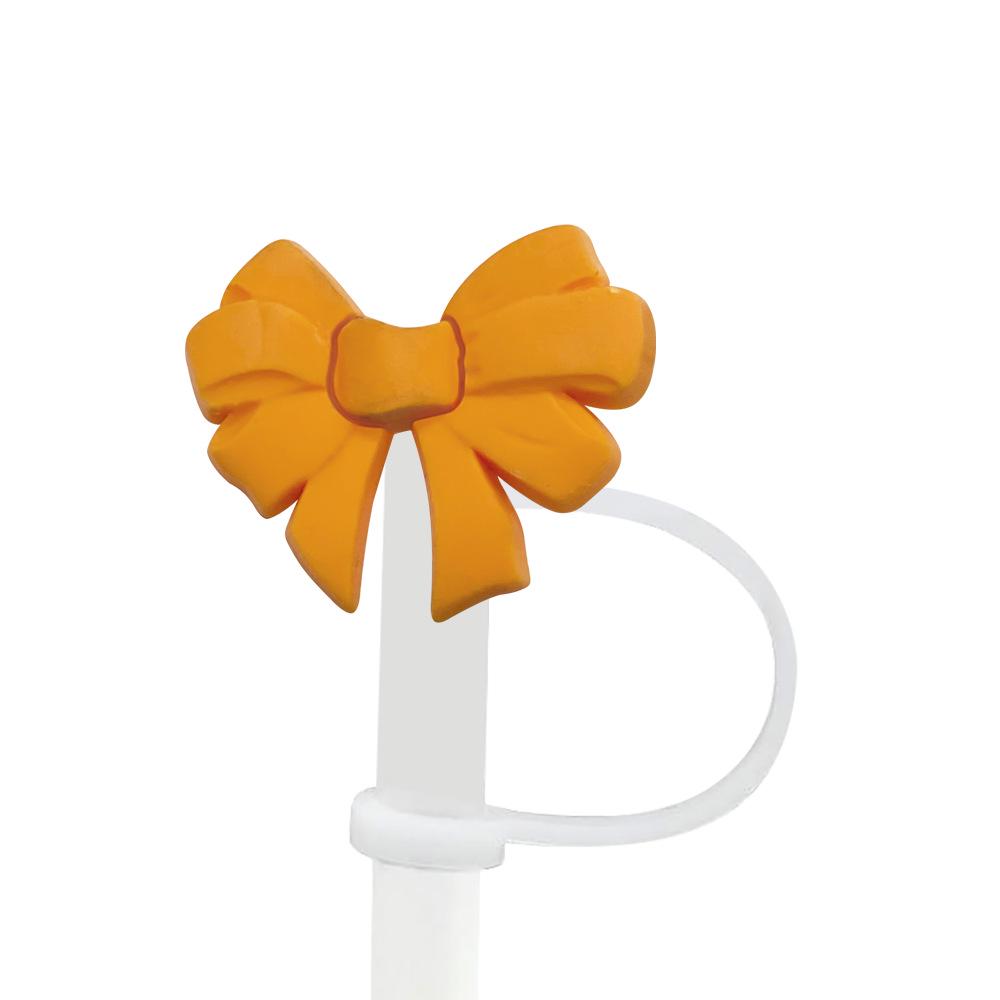 8-10mm Bow Straw Cap: Cartoon Rubber Dust Cover & Stopper - Recyclable