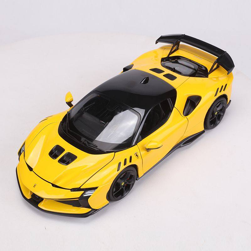 2026 Burago 1:18 Ferrari SF90XX Alloy Model Car Can Open All Replica for Collectors Racing Car Vehicle Model High Simulation Kids Toy Gift
