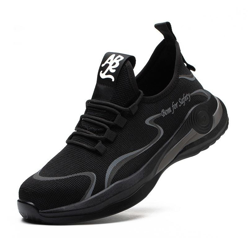 men's anti-smashing and anti-piercing steel bag head safety shoes breathable and lightweight safety women's shoes