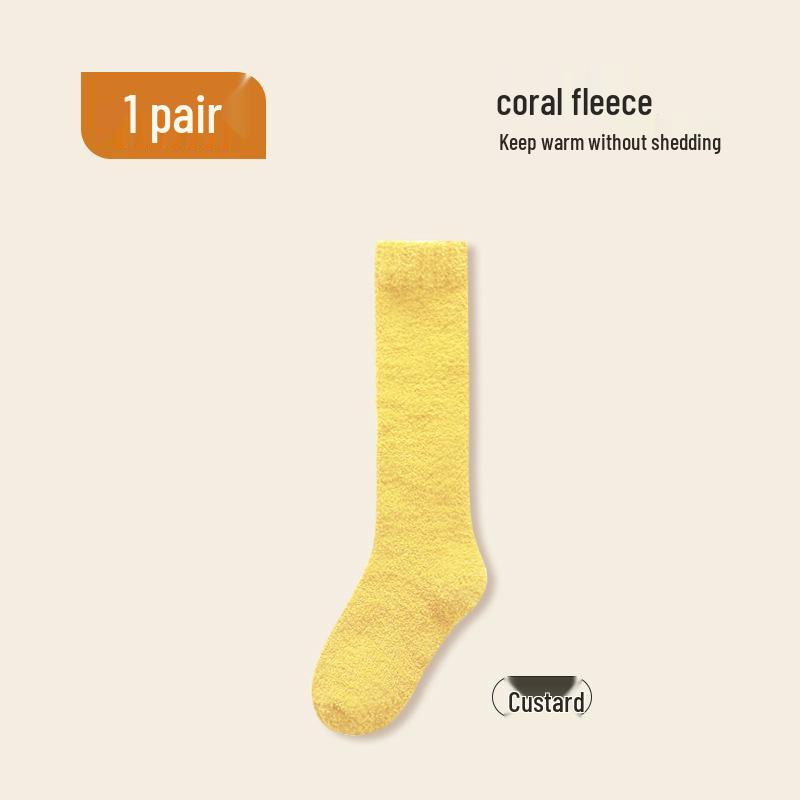 Women's Winter Cozy Plush Mid-Tube Socks - Thick, No-Shed, and Perfect for Home or Sleep