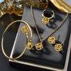 ZEADear Bride Zircon Sets Gold Plated Earrings Necklace Bracelet Ring Chain Bohemia Pendant Bridal Gift Engagement Anniversary