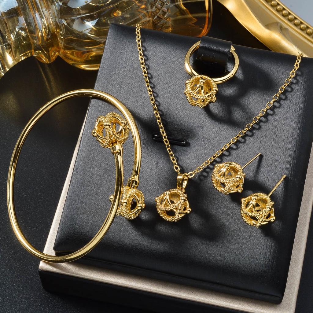 ZEADear Bride Zircon Sets Gold Plated Earrings Necklace Bracelet Ring Chain Bohemia Pendant Bridal Gift Engagement Anniversary