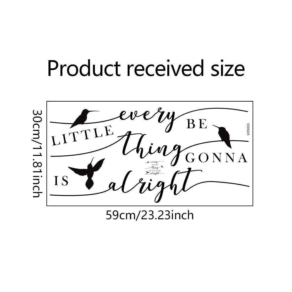 

WZ9025 Английский Слоган Черная Птица Спальня Гостиная Кабинет Домашнее Благоустройство Украшения Наклейка На Стену 30*59cm/WZ9025