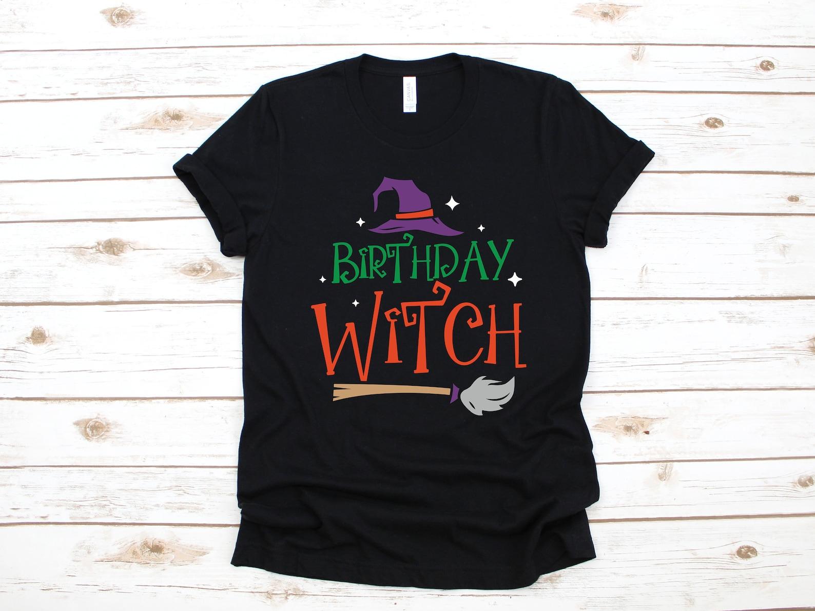 Birthday Witch Shirt, Halloween Birthday T-Shirt, T-shirt, T-shirt,T-shirt, Halloween Bday Kids Tee Apparel Gift 2XL