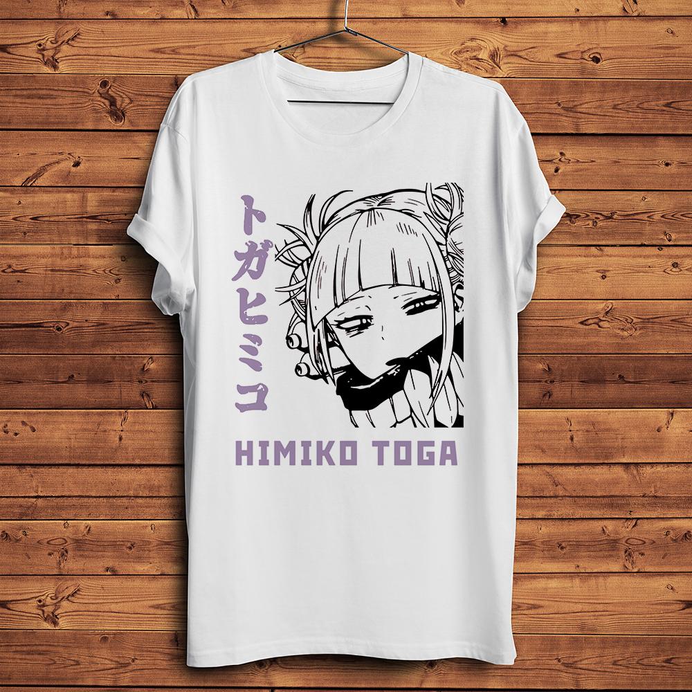 

2026 New Casual MHA Himiko Toga Cross My Body Funny Anime T Shirt Men Summer New White Short TShirt Unisex Academia OTAKU Tee... S разноцветный