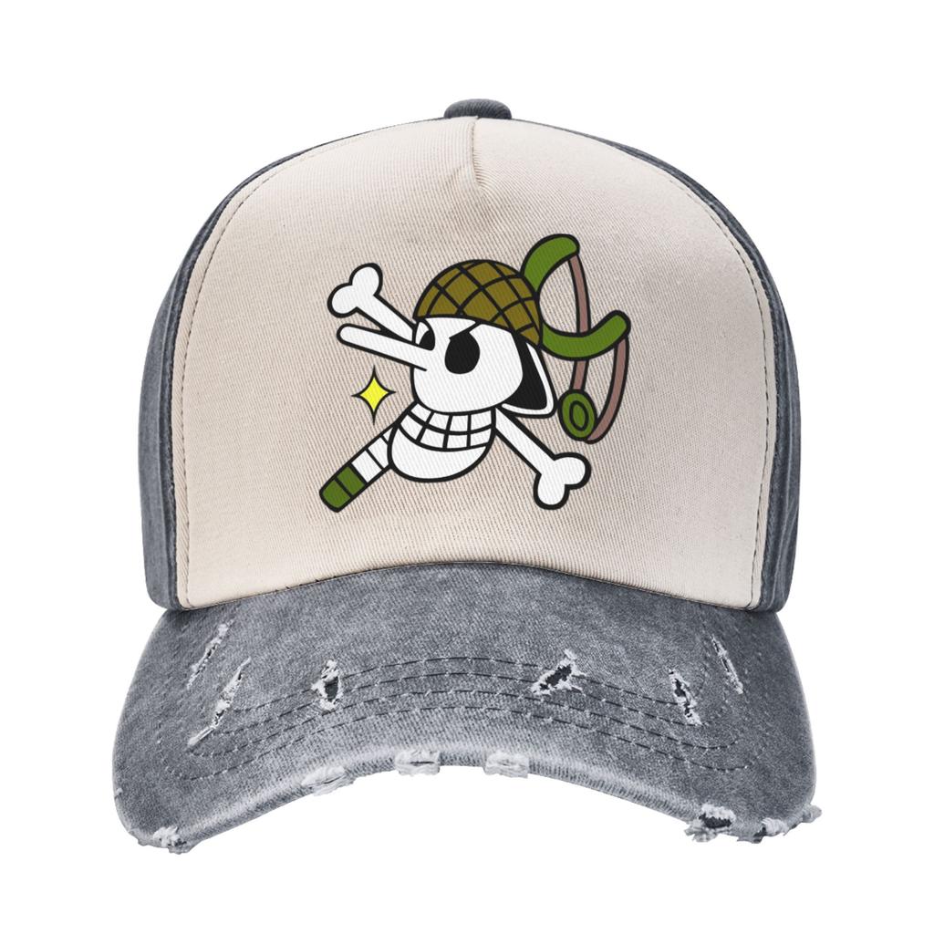 Hip Hop Tony Tony Chopper One Piece Flag Baseball Cap Distressed Denim Snapback Cap Outdoor Summer Adjustable Fit Caps Hat