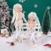Macaron-colored Christmas Elf Couple Plush Ornament