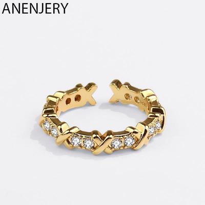 Rings for Women Men France Geometric Cross CZ Rings Jewelry Gifts New