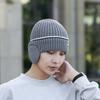 Thickened Knit Cap with Earmuffs Beanie Hat New Knitted Hat  Unisex