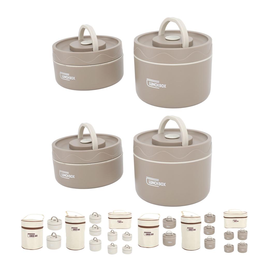 Thermal Lunch Box 304 Stainless Steel Multifunction Portable Insulated Lunch Container with Thermal Bag For School Student