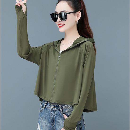 Solbeskyttende klær for kvinner om sommeren, UV-bestandig, langermet, ultratynn, allsidig sykkelbekledning, solbeskyttende klær, fritidsklær