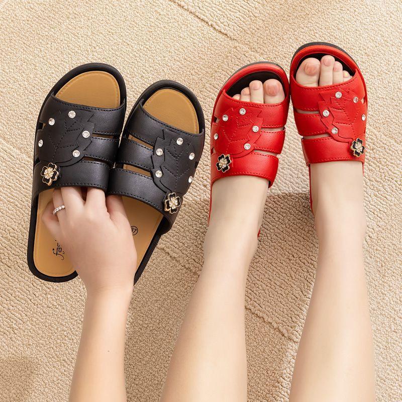 Spring fashion casual women's drag home non-slip versatile women's slope high-heeled slippers