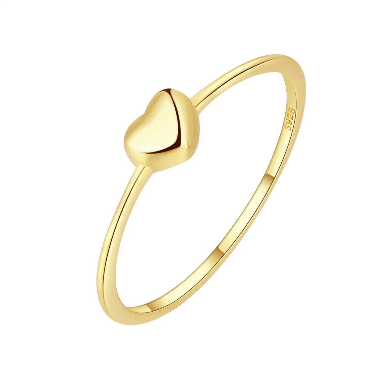 

Классическое кольцо для пары из золота 18 карат Little Fat All-Love Mood для женщин, подарочные украшения на день Святого Валентина, ювелирные изделия, кольца из стерлингового серебра 925 пробы для женщин 7 жёлтый