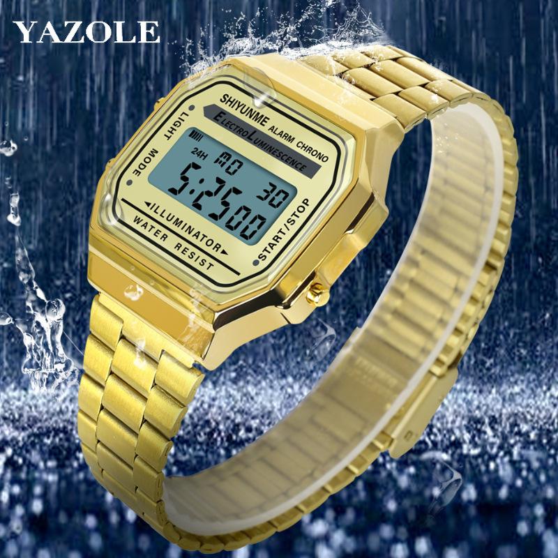 

Многофункциональные студенческие часы YAZOLE MME, водонепроницаемые спортивные цифровые часы, светодиодный светящийся в темноте будильник, часы MME, часы