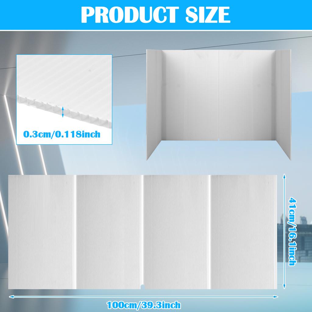 2 Pcs Plastic Stove Splatter Guard 39.37 X 16.14 Inch 4 Sided Foldable Anti Splash Oi Splatter Backsplash Shield Protector For C