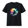 Raven In Moonlight Cotton T Shirt Unique Art Print Soft Fabric Comfortable Fit Ta047483 Vintage Washed Graphic Versatile