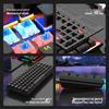 K104 Mechanical Keyboard, Blue Switch, 7-Color Lighting, 26-Key Anti-Ghosting for Office and Gaming.