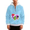 Men's  Plush  Half  Zipper  Hooded Hood  Hoodie