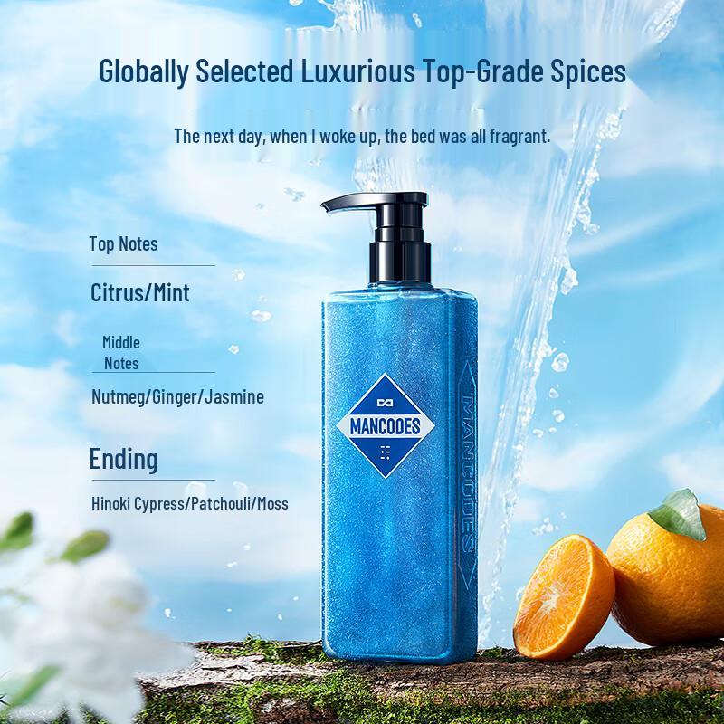 ZuoYanYouSe Men's Gold Azure Fragrance Body Wash