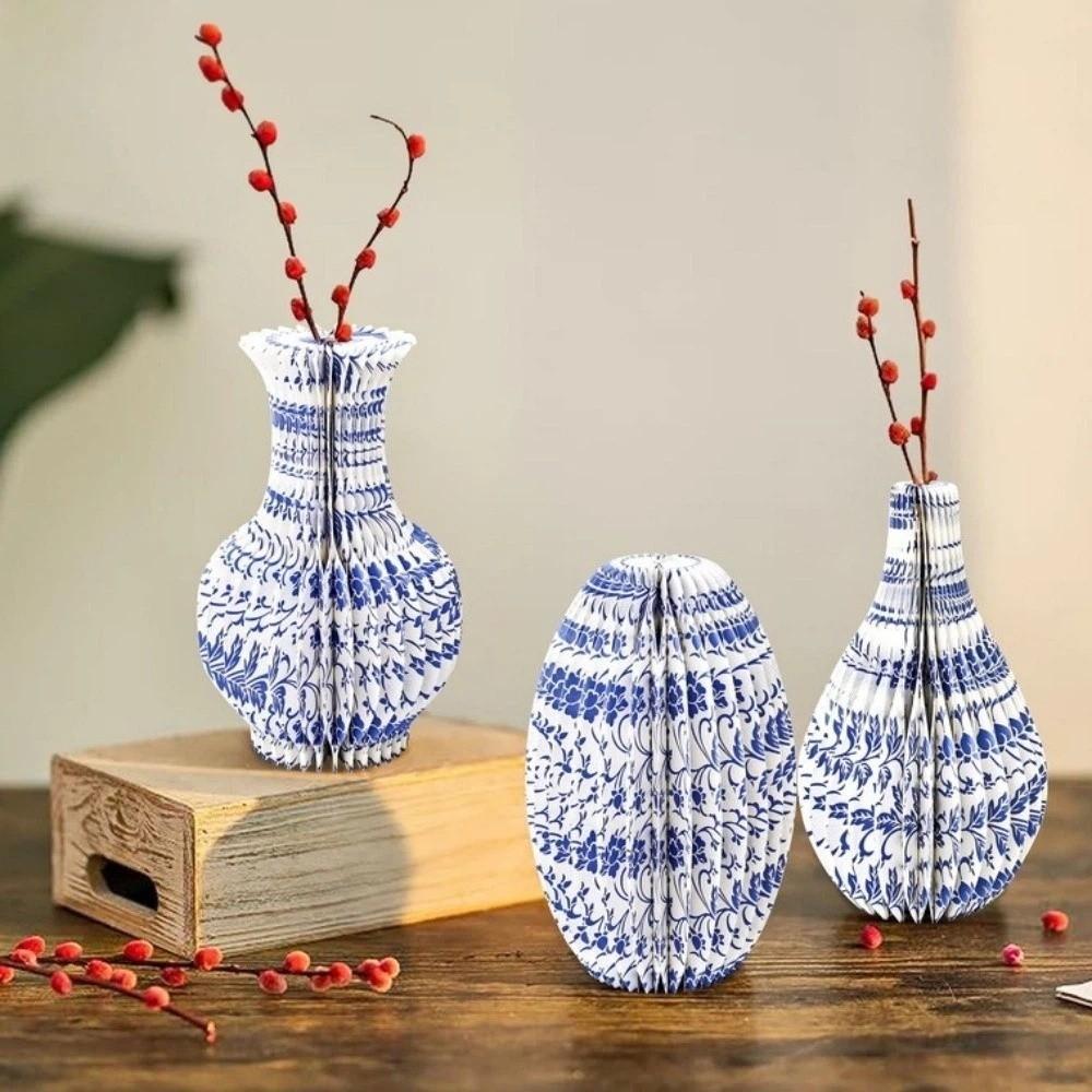 Handgefertigte Wabenpapier-Vase Dekorative Tischdeko Wohnzimmer