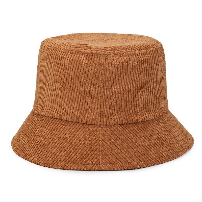 Simple Women Autumn Winter Retro Corduroy Bucket Hat Designer Streetwear Fisherman Caps Hats Beach Cap Outdoor Unisex Panama Hat