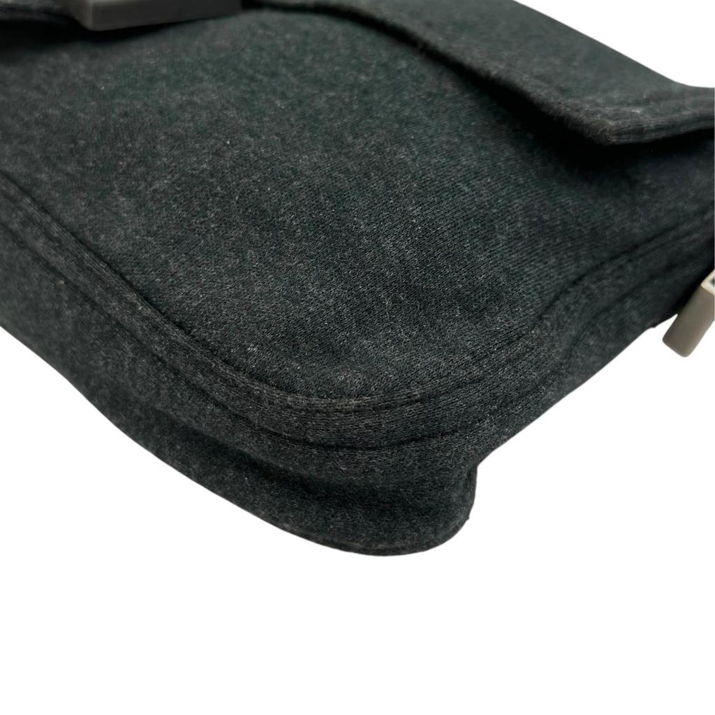 FENDI Mamma bucket Shoulder Bag Dark gray Women one belt used