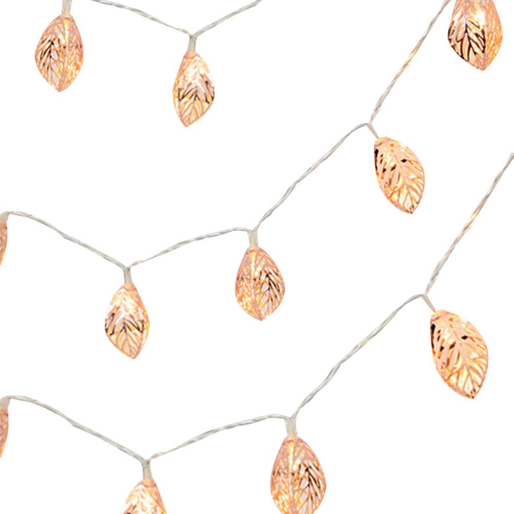 

2M 10LED String Lights Iron Leaves Light for Wedding Holiday Wedding золотий