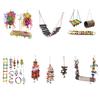 Bird Cage Hanging Training Toy Accessories Bird Swing Perch for Birds Chewing Toy Parrot Chew Toy for Large Medium   Birds