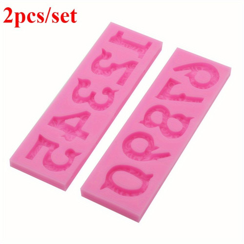 

Двухкомпонентные цифровые формы для шоколада. 3D силиконовые формы 0-10 для конфет, печенья и украшения торта. белый