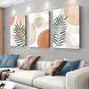 3-piece Set of Modern Minimalist Tropical Plant Frameless Canvas Decorative Paintings, Living Room Bedroom Dining Room Backgroun