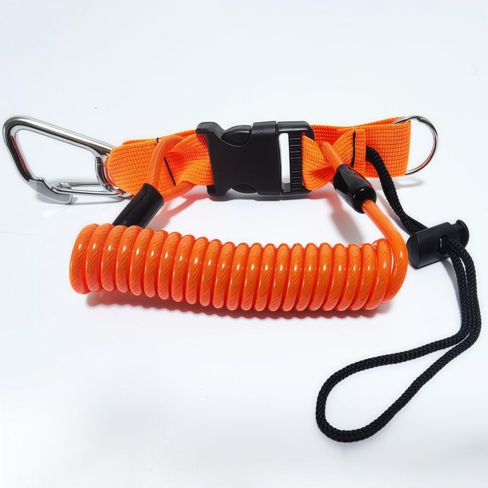 

Retractable Coil Lanyard Anti-entanglement Spring Lanyard Diving Camera Lanyard Diving Camera помаранчевий
