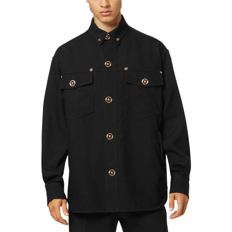 Versace Gabardine wool shirt jacket 1004062-1A01703-1B000