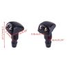 2pcs Universal Car Front Left Right Dual Holes Windshield Wiper Washer Water Spray Nozzle Jet Adjustable Black