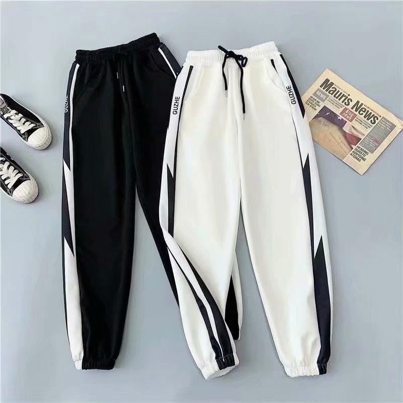 Women Sweatpants Female Korean Loose Casual Pants Jogger Pants Black White Student Couple Pants