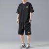Men's Trendy Waffle Weave Sports Suit: Breathable Short Sleeve & Loose Fit Shorts Two-Piece Set