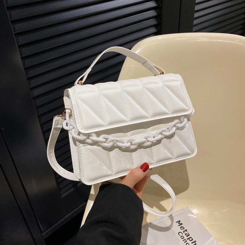 Women's shoulder bag flow fashion portable small square bag simple diamond popular messenger bag