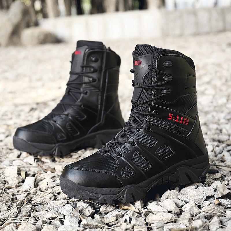 Men's Four-Season Breathable Motorcycle Riding Boots - Protective and Stylish Racing Shoes