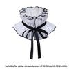 Adjustable Tie Ruffled Collar Vintage For Victorian Age Costumes and Cosplay Halloween Accessory Versatile Collar