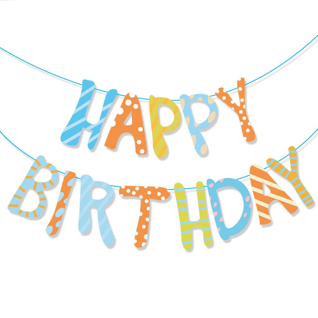 Kindergeburtstagsparty Dekoration Mori Blätter Happy Birthday Buchstaben La Flag Smiley Sonnenblume Gänseblümchen La Blume