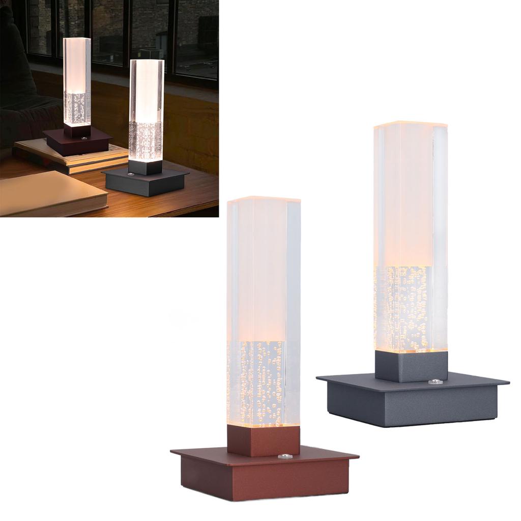 Cordless Table Lamp Stepless Dimming 3 Color Temp IP54 Water Resistant Rechargeable Touch Control Ac