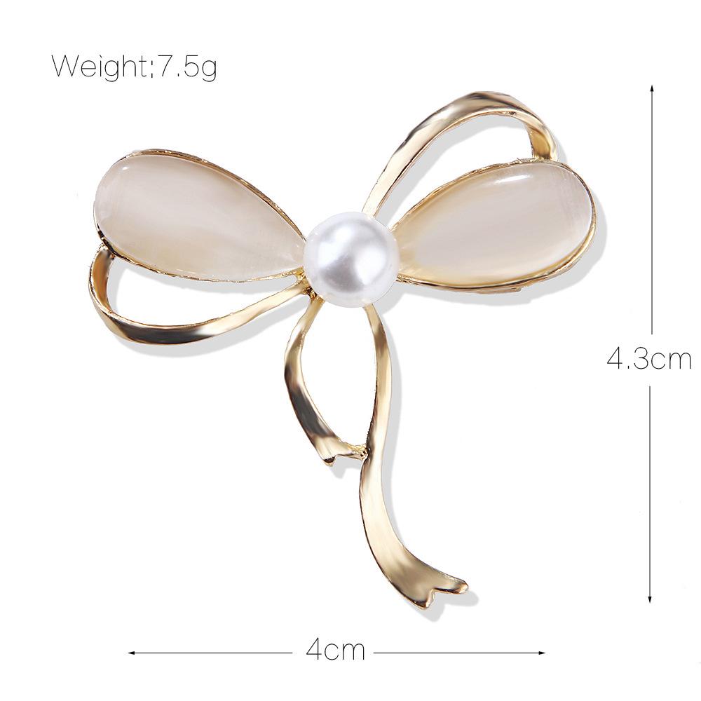 Butterfly Bow Brooch Brooch Accessories Female Fashion Suit Cardigan Large Pins Hundred Pearl Shawl Buttons Brooch Jewelry