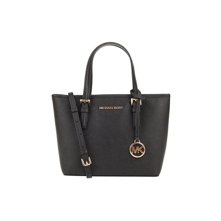 

Michael Kors Jet Set Minimalist Solid Color Logo Leather Tote Bag Women tote Black 35T9GTVT0L-BLACK Small
