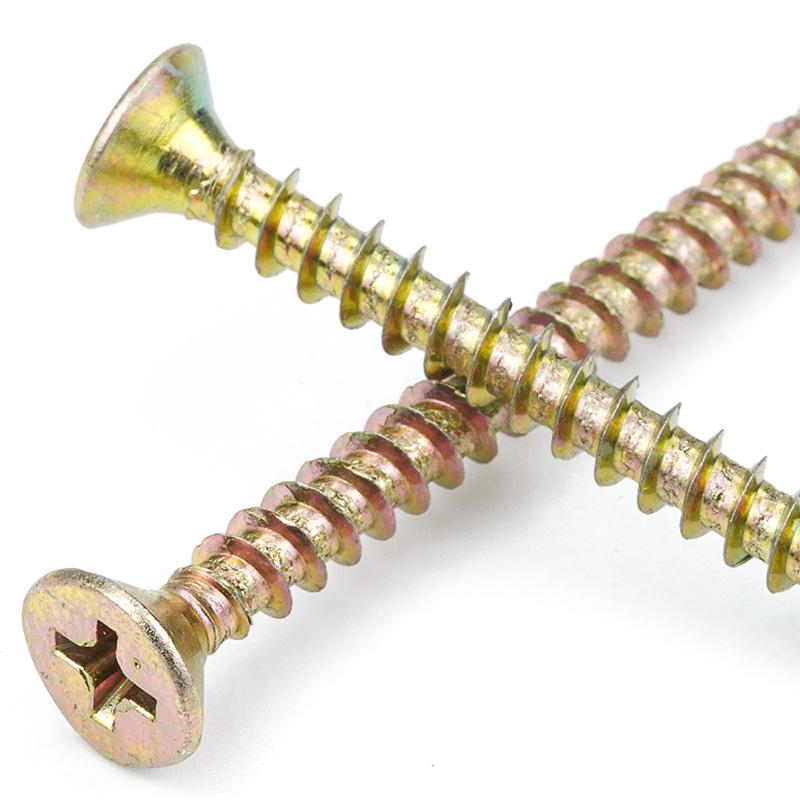 Color-Plated Zinc Wood Screws and Carpentry Nails Set