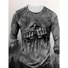 Herren Langarm-T-Shirt 3D-Druck, bequem, atmungsaktiv und vielseitig