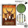 Metal Wall Art Vintage Donkey Poster for Kitchen Decor