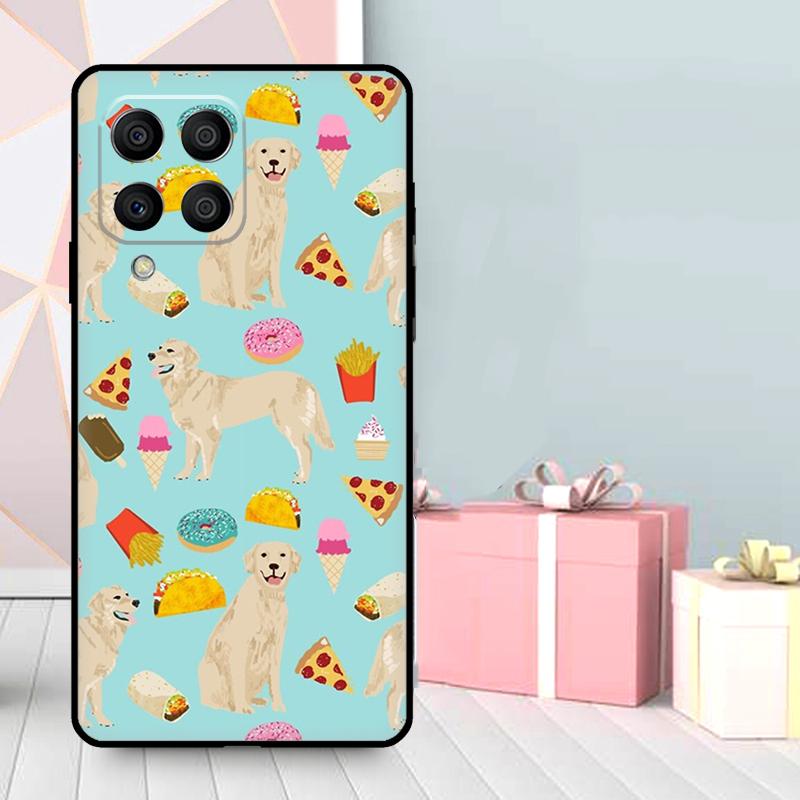 Cartoon Golden Retriever Dog Case For Samsung Galaxy M16 M31 M21 M13 M33 M53 M15 M35 M55 M36 M56 M12 M32 M52 M14 M34 M54
